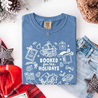 Booked for the Holidays Comfort Colors T-Shirt