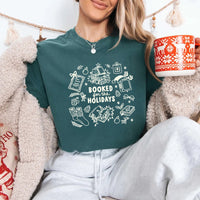 Booked for the Holidays Comfort Colors T-Shirt