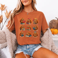 May include Bookish Turkey Reader Comfort Colors T-shirt with turkey and book graphic, relaxed unisex fit, and garment-dyed cotton