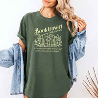 May include Booktrovert Comfort Colors t-shirt with book lover graphic, relaxed unisex fit, and garment-dyed cotton