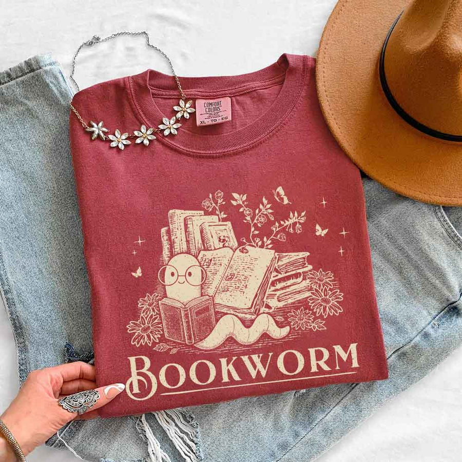Bookworm Comfort Colors Shirt - Book Lover Tee