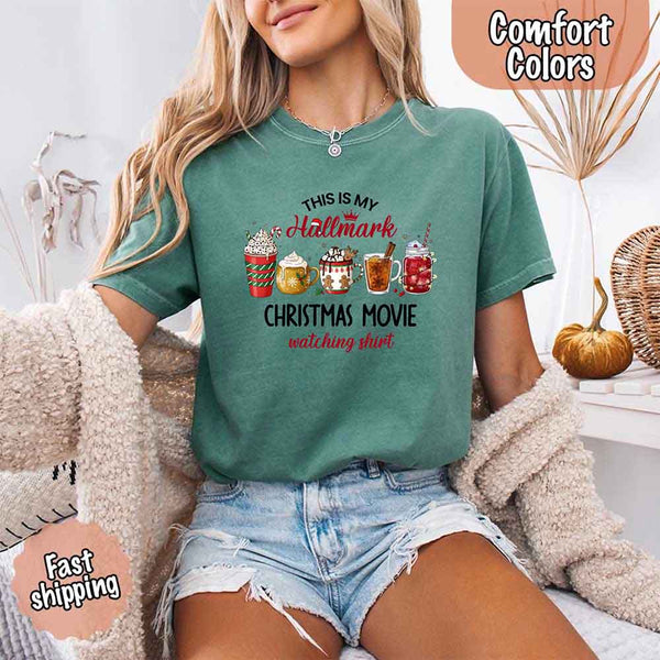 Christmas Movie Comfort Colors Shirt Hallmark Watching Tee