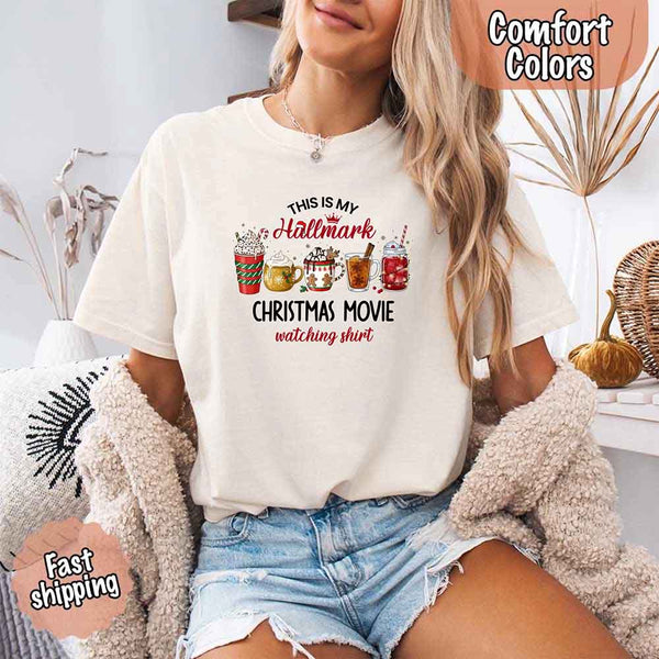 Christmas Movie Comfort Colors Shirt Hallmark Watching Tee
