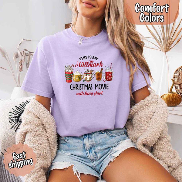 Christmas Movie Comfort Colors Shirt Hallmark Watching Tee