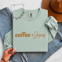 Coffee + Jesus Comfort Colors Long Sleeve Shirt