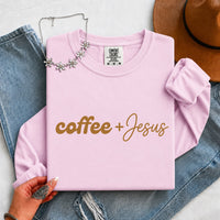 Coffee + Jesus Comfort Colors Long Sleeve Shirt