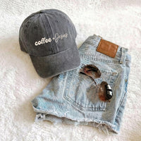 May include a Coffee + Jesus Pigment-Dyed Printed Hat featuring a simple Christian faith and coffee-inspired statement design.