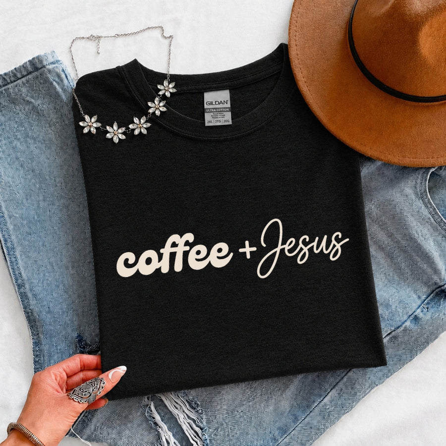Coffee + Jesus T-Shirt - Faith & Coffee Tee