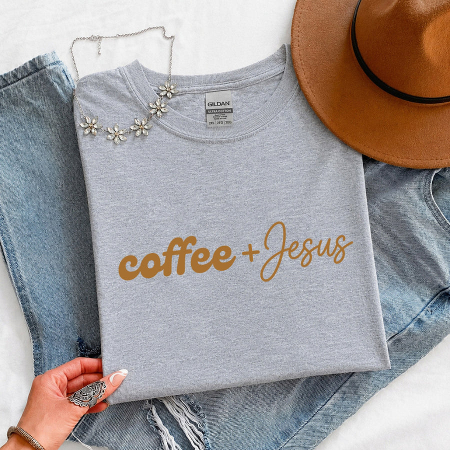 Coffee + Jesus T-Shirt - Faith & Coffee Tee