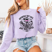 Comfort Colors Definitely Not Loca Long Sleeves | Relaxed Fit Funny Graphic Shirt