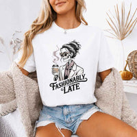 Comfort Colors Fashionably Late Short Sleeve Tees | Unisex Casual Graphic Shirts