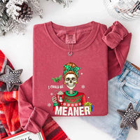 Comfort Colors I Could Be Meaner Christmas Long Sleeve Shirt