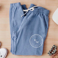 Blue jean sweatpants comfort colors with design printed i could be meaner