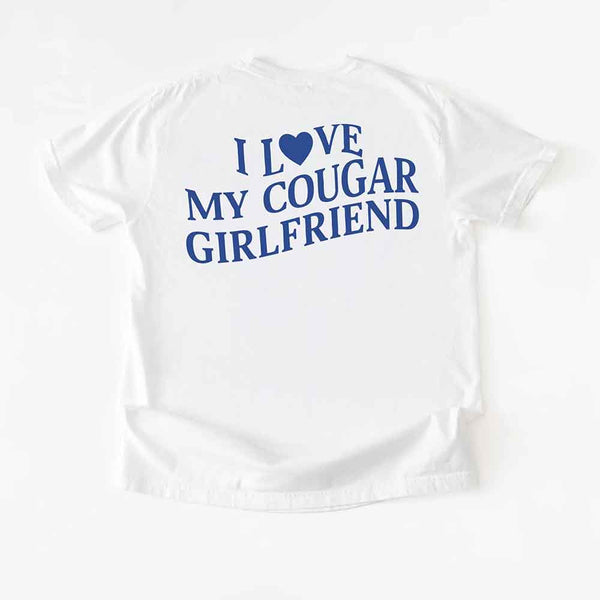 Comfort Colors I Love My Cougar Valentine’s Boyfriend Girlfriend Shirt