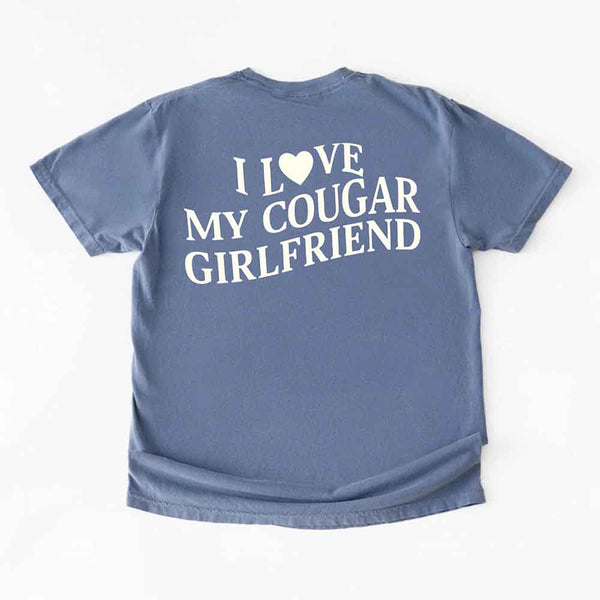 Comfort Colors I Love My Cougar Valentine’s Boyfriend Girlfriend Shirt