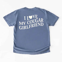 Comfort Colors I Love My Cougar Valentine’s Boyfriend Girlfriend Shirt