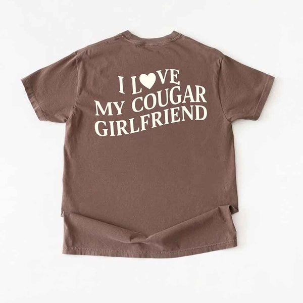 Comfort Colors I Love My Cougar Valentine’s Boyfriend Girlfriend Shirt