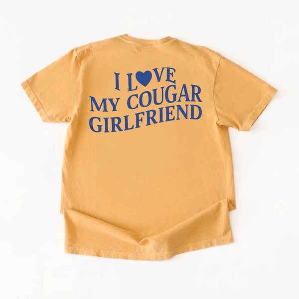 Comfort Colors I Love My Cougar Valentine’s Boyfriend Girlfriend Shirt