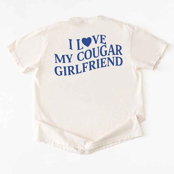 Comfort Colors I Love My Cougar Valentine’s Boyfriend Girlfriend Shirt