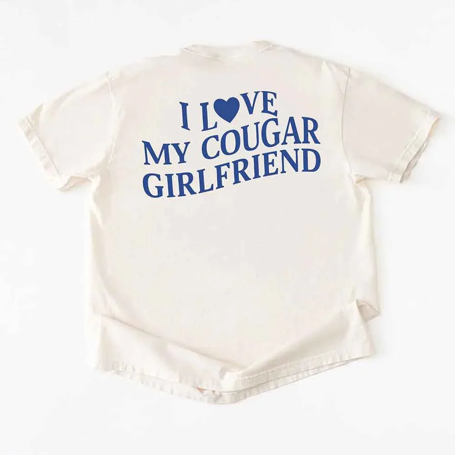 Comfort Colors I Love My Cougar Valentine’s Boyfriend Girlfriend Shirt