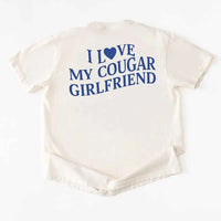 Comfort Colors I Love My Cougar Valentine’s Boyfriend Girlfriend Shirt