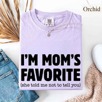 Comfort Colors I’m Mom’s Favorite Tee - Funny Mom’s Favorite Son & Daughter T-shirt