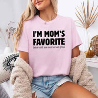 Comfort Colors I’m Mom’s Favorite Tee - Funny Mom’s Favorite Son & Daughter T-shirt