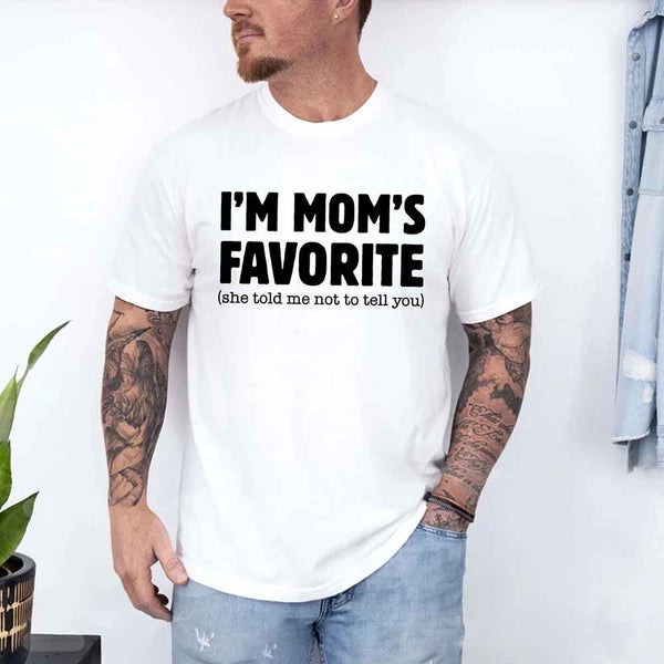 Comfort Colors I’m Mom’s Favorite Tee - Funny Mom’s Favorite Son & Daughter T-shirt