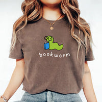 May include Bookworm Comfort Colors unisex t-shirt with book lover graphic, relaxed fit, and soft garment-dyed cotton