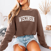 May include Wisconsin Comfort Colors long sleeve shirt with state-inspired graphic, garment-dyed cotton, and relaxed unisex fit