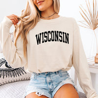 May include Wisconsin Comfort Colors long sleeve shirt with state-inspired graphic, garment-dyed cotton, and relaxed unisex fit