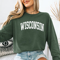 May include Wisconsin Comfort Colors long sleeve shirt with state-inspired graphic, garment-dyed cotton, and relaxed unisex fit