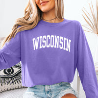 May include Wisconsin Comfort Colors long sleeve shirt with state-inspired graphic, garment-dyed cotton, and relaxed unisex fit