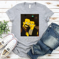 May include a custom couples t-shirt featuring an uploaded photo transformed with an AI art effect, styled as a personalized anniversary gift.