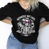 Definitely Not Loca Unisex V-Neck Tee | Funny Relaxed Fit Casual Shirt