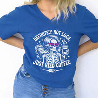 Definitely Not Loca Unisex V-Neck Tee | Funny Relaxed Fit Casual Shirt