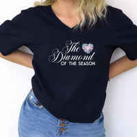 May include Diamond of the Season v-neck tee with Regency BookTok romance graphic and relaxed fit design