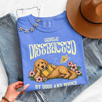 Dog & Book Lover Comfort Colors T-Shirt - Book Lover Tee