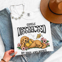 May include Dog & Book Lover Comfort Colors t-shirt with reader and dog graphic, relaxed unisex fit, and garment-dyed cotton