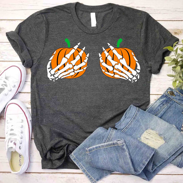 Double Pumpkin Funny Halloween T-Shirt