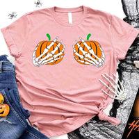 Double Pumpkin Funny Halloween T-Shirt