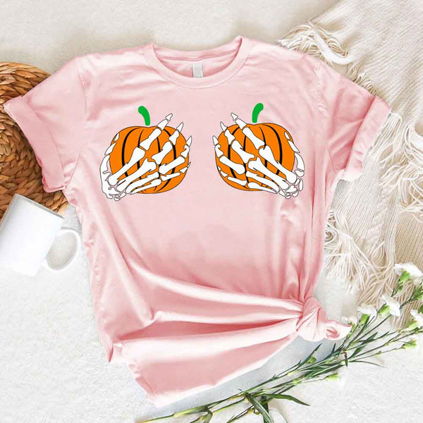 Double Pumpkin Funny Halloween T-Shirt