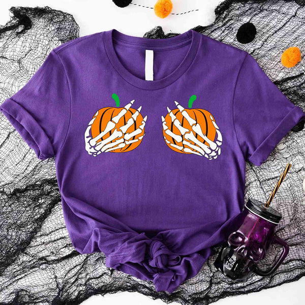 Double Pumpkin Funny Halloween T-Shirt