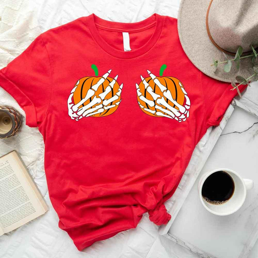 Double Pumpkin Funny Halloween T-Shirt