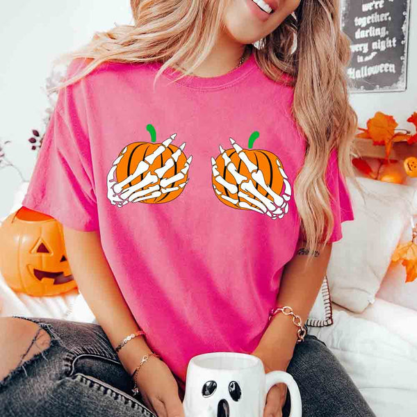 Double Pumpkin Funny Halloween T-Shirt