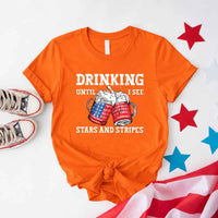 Drinking Until I see The Stars And Stripes 4th Of July Tee