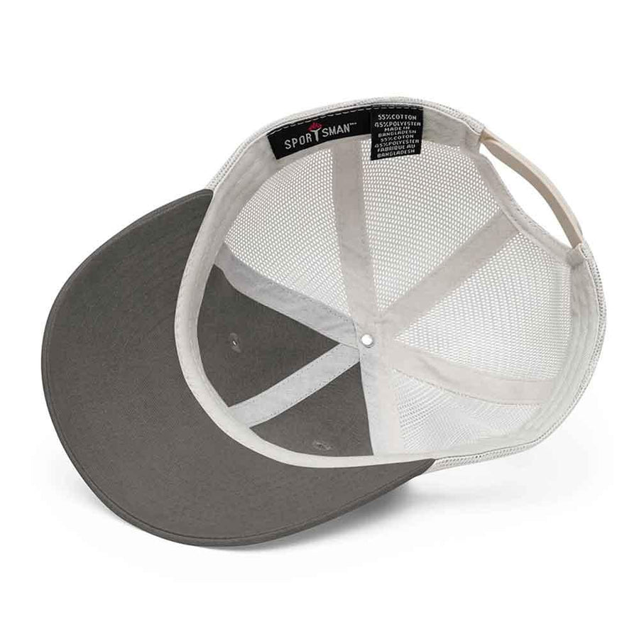 May include an embroidered pigment-dyed trucker hat with mesh back, featuring “Wifey” or “Hubby” text, designed as a casual and stylish gift for spouses or anniversaries.