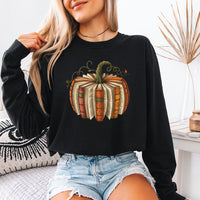 Fall Book Pumpkin Comfort Colors Long Sleeve | Cozy Reader Shirt