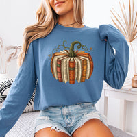 Fall Book Pumpkin Comfort Colors Long Sleeve | Cozy Reader Shirt