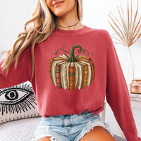 Fall Book Pumpkin Comfort Colors Long Sleeve | Cozy Reader Shirt